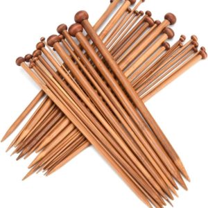 Bamboo Knitting Needles Set 36 Pieces
